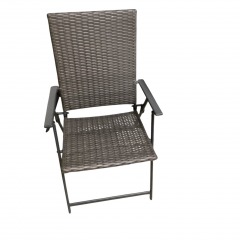 Dark Brown Wicker Folding Table