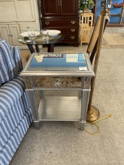 Mirrored End Table