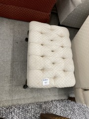Off White Tufted Ottoman