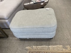 Light Grey Studded Ottoman