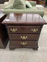 3 Drawer Cherry Nightstand