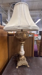Vintage Marble and Gold Finish Lamp