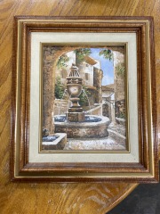Beautiful Original Water Fountain Painting