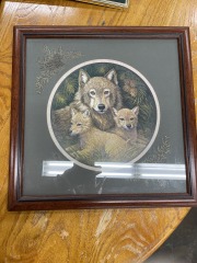 Lovely Lil' Wolf Family Framed Print