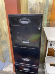 Black Three Drawer Filing Cabinet (Each)