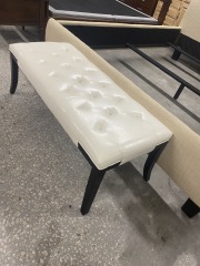 Black & White Pleather Bench