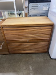 Roll Front Wood Cabinet