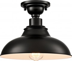 Matte Black Farmhouse Industrial Ceiling Light