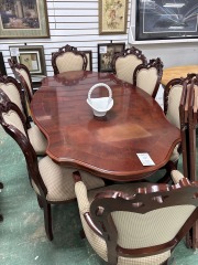 cherry dining set with 8 chair