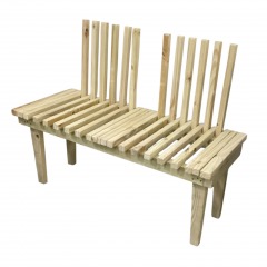 Wednesday Crew Unfinished Slatted Double Seat\/Bench