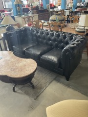 Faux Leather Chestfield Sofa