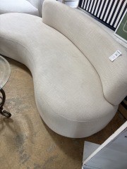 Modern White Curved Sofa