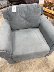 Blue Micro Fiber Armchair