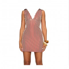 3698 P8 | PRINCESS POLLY Daphne Plunge Mini Dress
