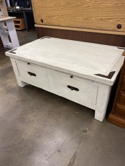 Staunchly Cream Farmhouse Coffee Table