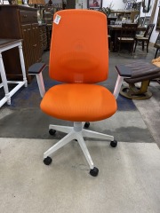 Bright Orange Modern Office Chair