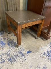 Industrious Wood Rolly Side Table