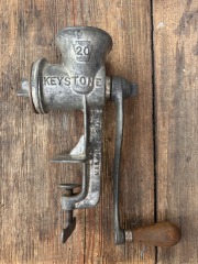 Vintage Keystone Hand Crank Meat Grinder