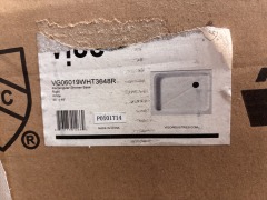 Vigo Rectangular White Shower Tray