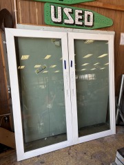 White Sliding Glass Door 74\