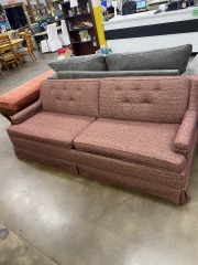 Vintage Red Confetti Sleeper Sofa (No Delivery)