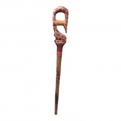 Vintage Hand Carved African Giraffe Wood Cane Walking Stick