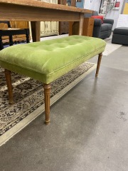 Vintage Verdent Velvet Bench
