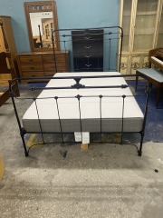 Vintage Dark Cottage Core Metal bed Frame