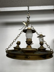 Vintage Ford Wagon Wheel Chandelier
