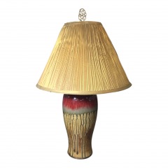 Mid Century Modern Drip Glaze Ceramic Table Lamp Tall MCM Lamp