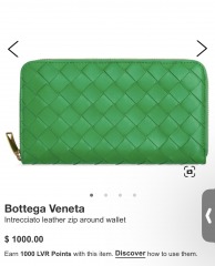 Bottega Veneta Intrecciato Leather Zip around Wallet