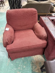 redish arm chair cloth