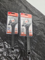 Adjustable wrenches,10 inches and 12 inches.