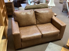 Leather Love Seat