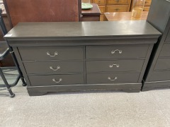 6 Drawer Dark Long Dresser