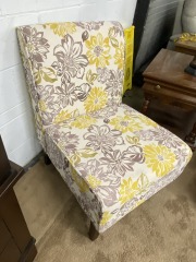 Modern Floral Accent Chair (Each)