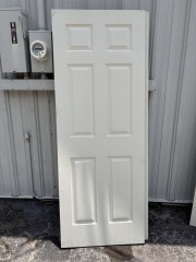 White 6 Panel Hollow Core Door Slab 30\