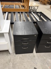 Black Locking Nightstand (Each)