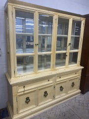 Vintage Modernage Miami Lit China Cabinet