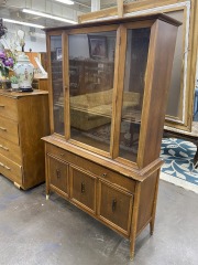 Vintage Wood China Cabinet