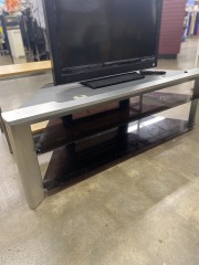 Black & Metallic Look Entertainment Center
