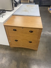 Two Drawer Wood Look Filing Cabinet