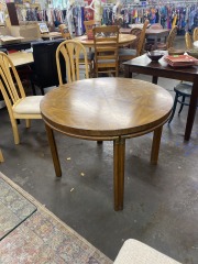 MCM Drexel Round Wood Table (No Leaf)