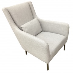 Light Grey Armchair w\/ Short Legs