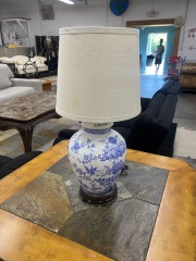 Blue & White Porcelain Jar Lamp