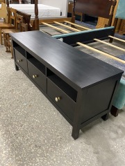 Fancy Knobs Black Console Table