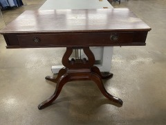 Lyre Claw Foot Parlor Table