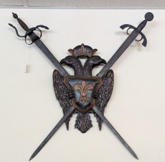 Vintage Spanish Shield w Crossed Swords