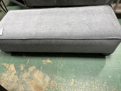 Gray ottoman long