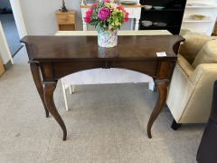 Dark Curved Leg Entry Table